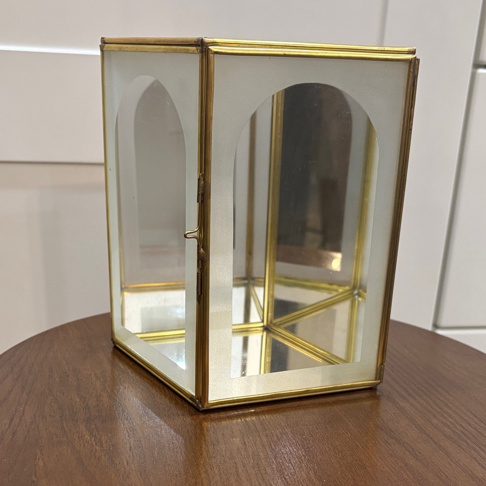 Glass & Brass Display Box - Gold and Clear